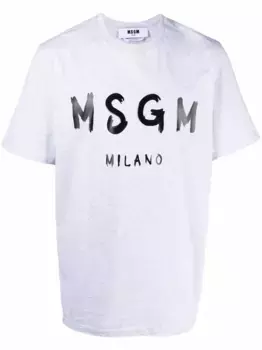 Футболка с логотипом MSGM, серый