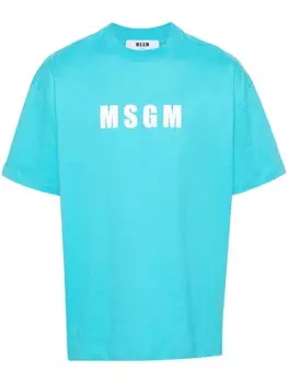 Футболка с логотипом MSGM, синий