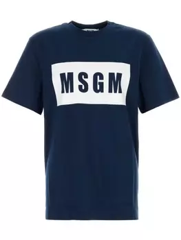 Футболка с логотипом MSGM, синий