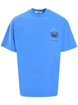 Футболка с логотипом MSGM, синий