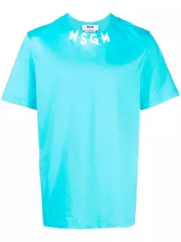 Футболка с логотипом MSGM, синий
