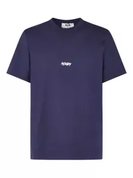 Футболка с логотипом MSGM, синий