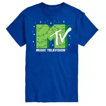 Футболка с логотипом MTV «Большая и высокая рождественская елка» Licensed Character, синий