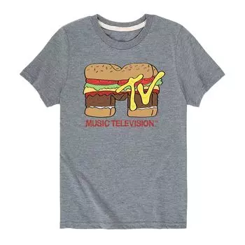 Футболка с логотипом MTV Burger и графическим рисунком для мальчиков 8–20 лет Licensed Character