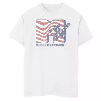 Футболка с логотипом MTV Groovy Americana для мальчиков 8–20 лет Licensed Character
