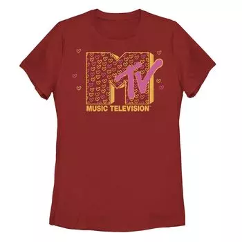 Футболка с логотипом MTV Music Television и сердечками для юниоров Licensed Character