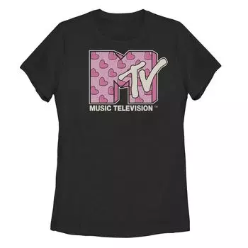 Футболка с логотипом MTV Music Television в форме сердца для юниоров Licensed Character