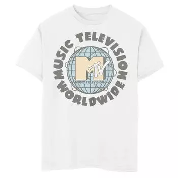 Футболка с логотипом MTV Music Television Worldwide для мальчиков 8–20 лет Licensed Character