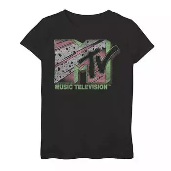 Футболка с логотипом MTV Nineties Bowling для девочек и графическим рисунком Licensed Character