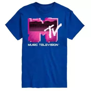 Футболка с логотипом MTV Retro Gamer Big & Tall Licensed Character, синий