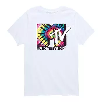 Футболка с логотипом MTV Tie Dye для мальчиков 8–20 лет Licensed Character, белый