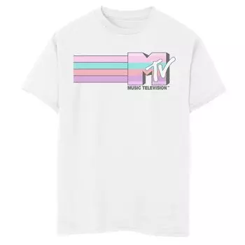 Футболка с логотипом MTV в полоску и графическим рисунком для мальчиков 8–20 лет Licensed Character