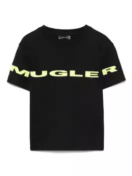 Футболка с логотипом Mugler, черный