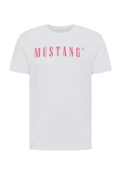 Футболка с логотипом, мужская MUSTANG, цвет General Whit