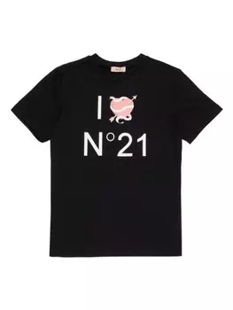 Футболка с логотипом N21 Kids, черный