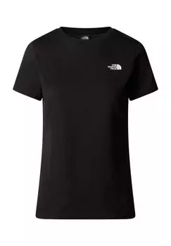 Футболка с логотипом на груди, для женщин THE NORTH FACE, цвет Tnf Black