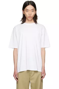 Футболка с логотипом на груди Lanvin, белый