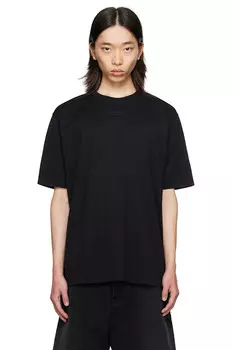 Футболка с логотипом на груди Lanvin, черный