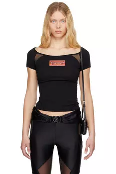 Футболка с логотипом на груди Versace Jeans Couture, черный