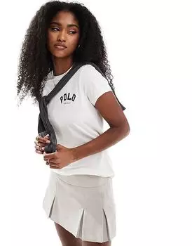 Футболка с логотипом на груди в цвете «кремовый» Polo Ralph Lauren