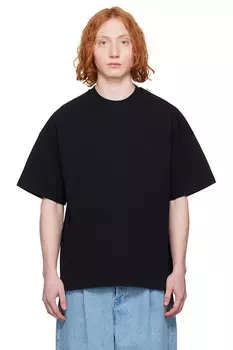 Футболка с логотипом на плече Jil Sander, черный