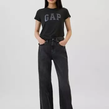 Футболка с логотипом напечатанным на фольге Gap, черный