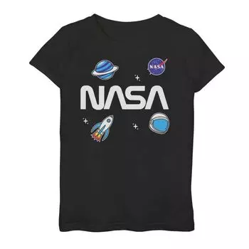 Футболка с логотипом НАСА для девочек 7–16 лет Licensed Character