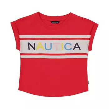Футболка с логотипом Nautica для девочек (7–16), цвет Rose Coral