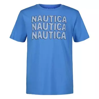 Футболка с логотипом Nautica Little Boys (4–7), цвет Aqua Breeze 12-5409 Tcx