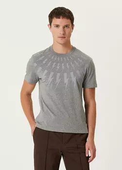 Футболка с логотипом Neil Barrett, серый