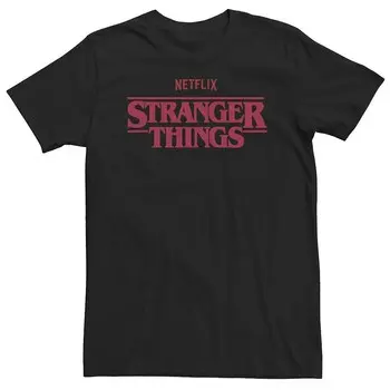 Футболка с логотипом Netflix Big & Tall Netflix «Очень странные дела» Licensed Character, черный