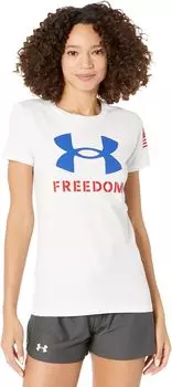 Футболка с логотипом New Freedom Under Armour, цвет White/Royal Blue