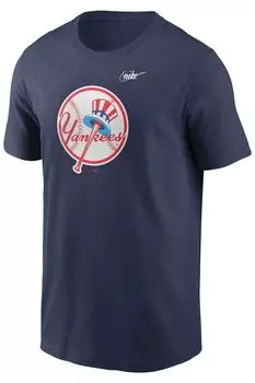 Футболка с логотипом New York Yankees Cooperstown Nike, синий