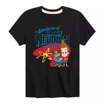 Футболка с логотипом Nickelodeon Jimmy Neutron для мальчиков 8–20 лет Licensed Character, черный