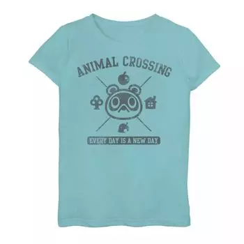 Футболка с логотипом Nintendo Animal Crossing Everyday Is A New Day для девочек 7–16 лет Licensed Character