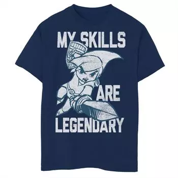Футболка с логотипом Nintendo Legend Of Zelda для мальчиков 8–20 лет My Skills Are Legendary Licensed Character