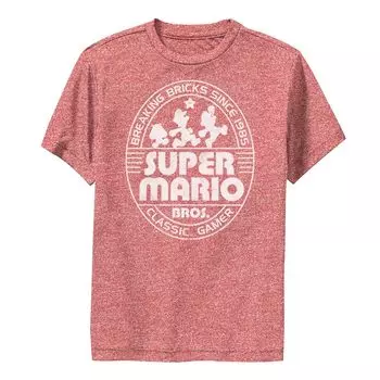 Футболка с логотипом Nintendo Super Mario Brick Break 85 Tie Dye для мальчиков 8–20 лет Licensed Character
