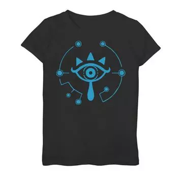 Футболка с логотипом Nintendo Zelda Breath of Wild Sheikah для девочек 7–16 лет Licensed Character