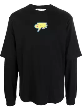 Футболка с логотипом Off-White, черный