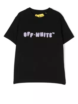 Футболка с логотипом Off-White Kids, черный