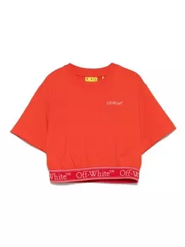 Футболка с логотипом Off-White Kids, красный