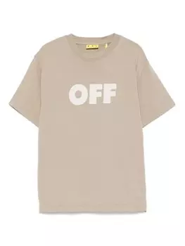 Футболка с логотипом Off-White Kids, зеленый