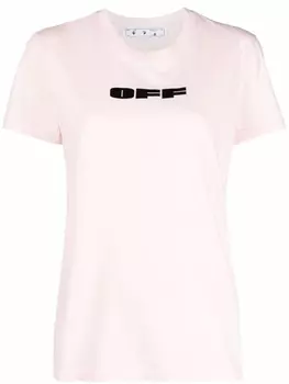 Футболка с логотипом Off-White, розовый