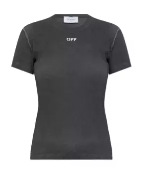 Футболка с логотипом Off White, серый