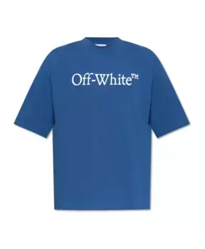 Футболка с логотипом Off White, синий