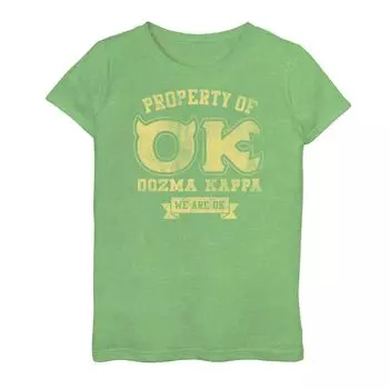 Футболка с логотипом Oozma Kappa для девочек 7–16 лет Disney/Pixar Monsters University Oozma Kappa Licensed Character