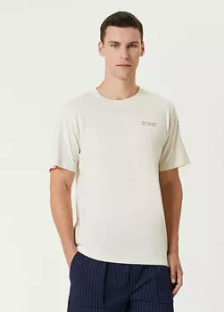 Футболка с логотипом Ornament Les Deux, экрю