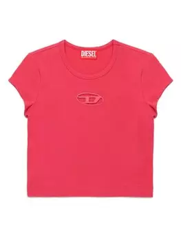 Футболка с логотипом Oval D Diesel Kids, розовый