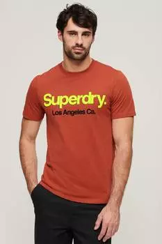 Футболка с логотипом Ovin Core Superdry, оранжевый