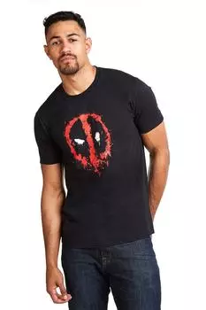 футболка с логотипом Paint Marvel, черный